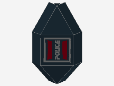 Lego Panel 3 x 3 x 6 (2468pb03) Corner , Space Police Logo right