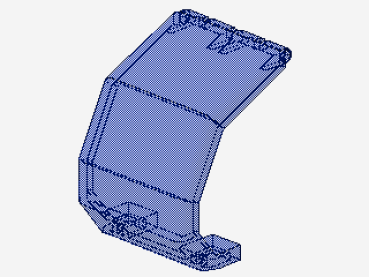 Lego Windscreen 4 x 4 x 4 1/3 (2483) transparent dark blue