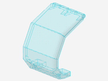 Lego Windscreen 4 x 4 x 4 1/3 (2483) transparent light blue