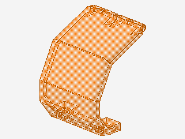 Lego Windscreen 4 x 4 x 4 1/3 (2483) transparent neon orange