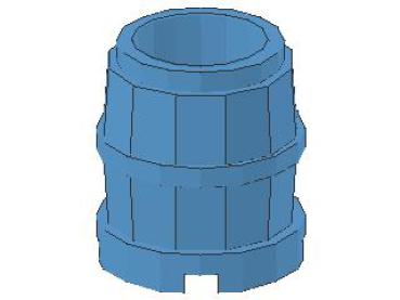 Lego Barrel 2 x 2 x 2 (2489) medium blue