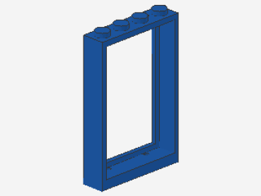 Lego Window 1 x 4 x 5 (2493a) blue
