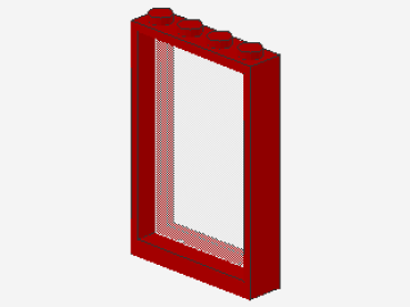 Lego Fenster 1 x 4 x 5 (2493ac01) rot
