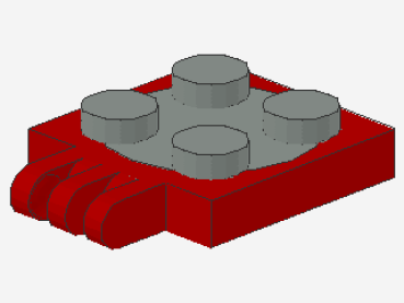 Lego Turntable 2 x 2 (251c01) red