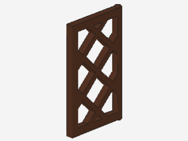 Lego Pane for Window 1 x 2 x 3 (2529) brown