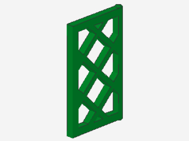 Lego Pane for Window 1 x 2 x 3 (2529) green