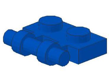 Lego Platte, modifiziert 1 x 2 (2540)  blau
