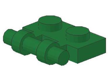 Lego Platte, modifiziert 1 x 2 (2540) grün