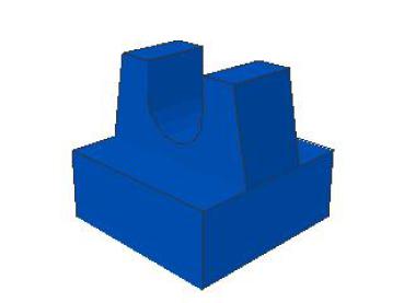 Lego Fliese 1 x 1 (2555) mit Clip, blau