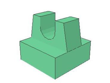 Lego Tile 1 x 1 (2555) with Clip, medium green