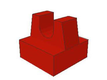 Lego Fliese 1 x 1 (2555) mit Clip, rot