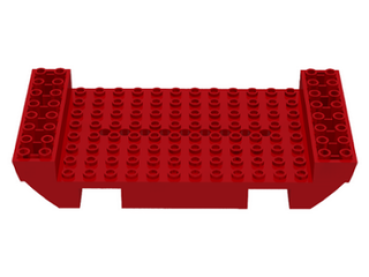 Lego Rumpf, Mitte (2560) rot