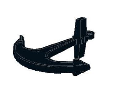 Lego Boat, Anchor (2564) black