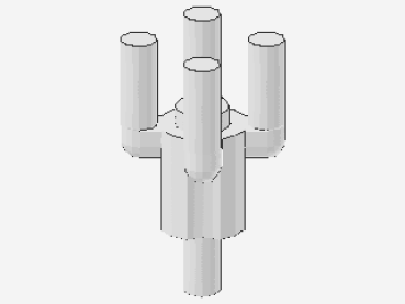 Lego Palmenstamm, oben (2566) weiß