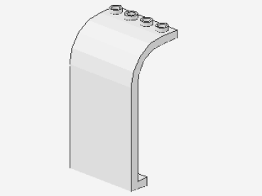 Lego Panel 3 x 4 x 6 (2571) Curved Top, white