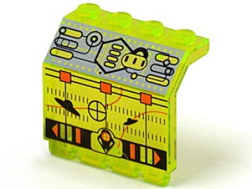 Lego Panel 2 x 4 x 3 1/3 (2582pb08) with Hinge, Ufo Pattern