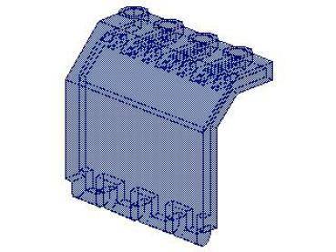 Lego Panel 2 x 4 x 3 1/3 (2582) with Hinge, transparent dark blue