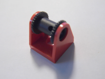 Lego Seiltrommel mit Halter (2584c001) rot