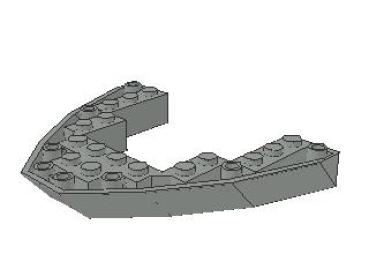 Lego Boat, Bow Brick 8 x 10 x 1 (2622) light gray