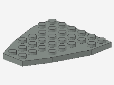 Lego Wedge Plate 7 x 6 (2625) light gray