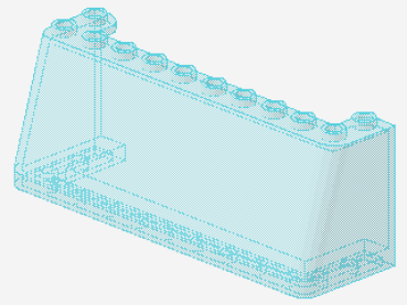 Lego Windscreen 3 x 10 x 3 (26994) transparent light blue