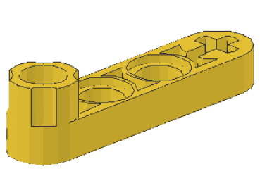 Lego Technic Liftarm 1 x 4 (2825) mit Verbinder, gelb