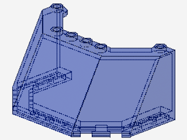 Lego Windschutzscheibe 5 x 8 x 3 (2826) transparent dunkel blau