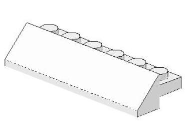 Lego Slope Stone 45° 2 x 6 x 2/3 (2875) white