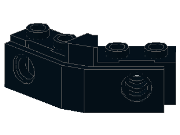 Lego Technic Stein 1 x 2 - 1 x 2 (2991) schwarz