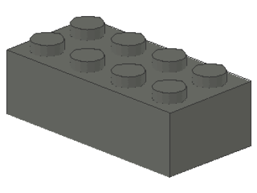 Lego Brick 2 x 4 x 1 (3001) dark bluish gray