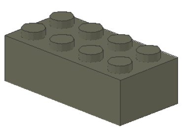 Lego Brick 2 x 4 x 1 (3001) dark gray