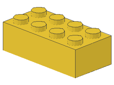 Lego Stein 2 x 4 x 1 (3001) gelb