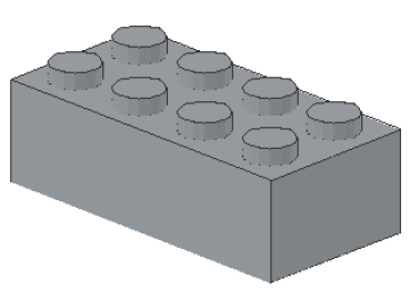 Lego Stein 2 x 4 x 1 (3001) hell bläulich grau