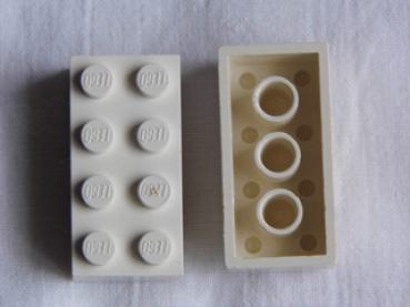 Lego Brick 2 x 4 x 1 (3001old) white