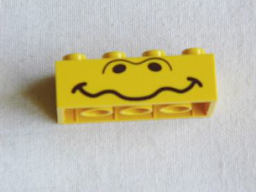 Lego Brick, decorated 2 x 4 x 1 (3001px2) yellow