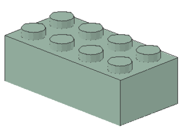 Lego Stein 2 x 4 x 1 (3001) sand grün