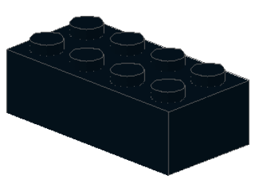 Lego Brick 2 x 4 x 1 (3001) black