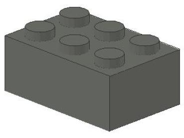 Lego Brick 2 x 3 x 1 (3002) dark bluish gray