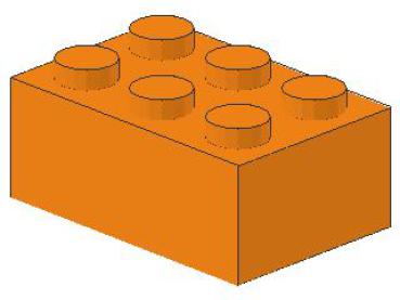 Lego Stein 2 x 3 x 1 (3002) orange