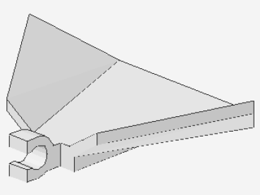 Lego Paneel 3 x 5 (30034) sechseckig, weiß