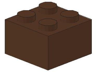 Lego Brick 2 x 2 x 1 (3003) brown