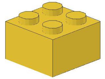 Lego Stein 2 x 2 x 1 (3003) gelb