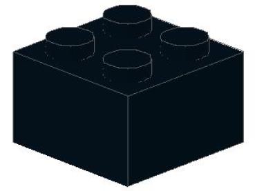 Lego Bick 2 x 2 x 1 (3003) black