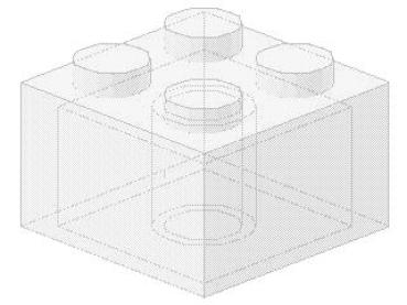 Lego Brick 2 x 2 x 1 (3003) transparent (COLOR DIFFERENCES)