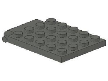 Lego Plate, modified 4 x 5 (30042) dark bluish gray