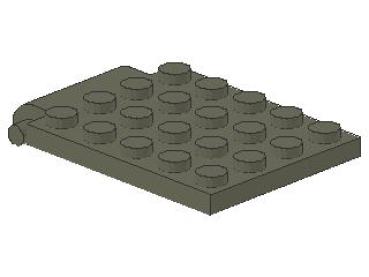 Lego Plate, modified 4 x 5 (30042) dark gray