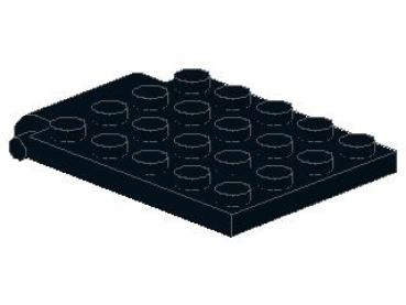 Lego Plate, modified 4 x 5 (30042) black