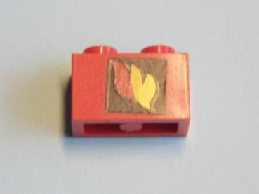 Lego Brick, decorated 1 x 2 x 1 (3004pb024)