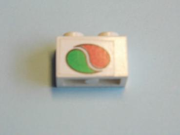 Lego Brick, decorated 1 x 2 x 1 (3004pb025)