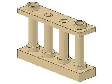 Lego Zaun 1 x 4 x 2 (30055) tan